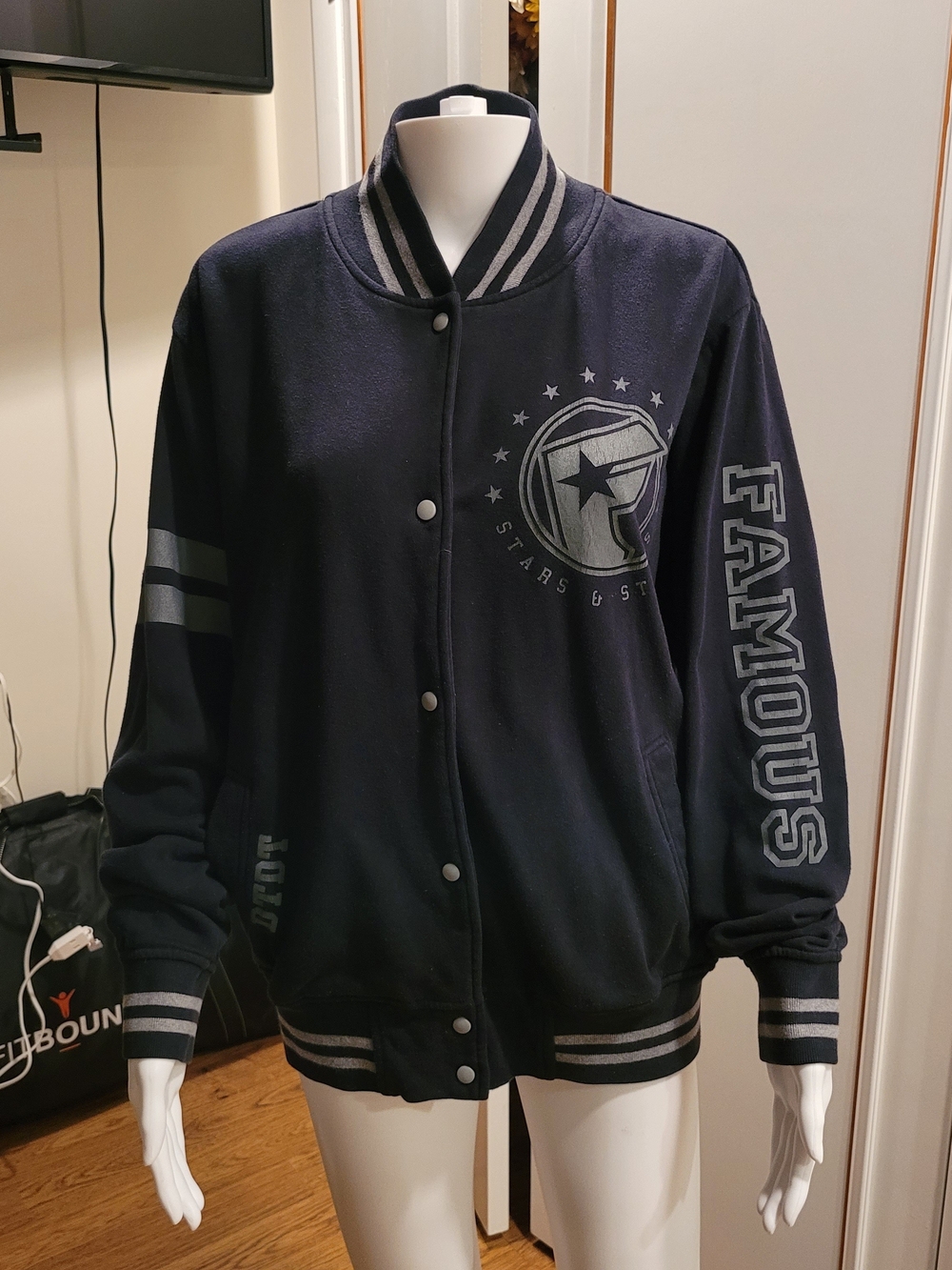 2011 Y2K Famous Stars & Straps Women's Varsity Jacket- Size XL